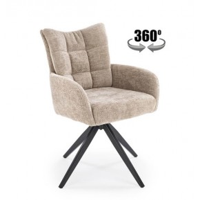 Стул HALMAR K540 бежевый/черный, поворотный